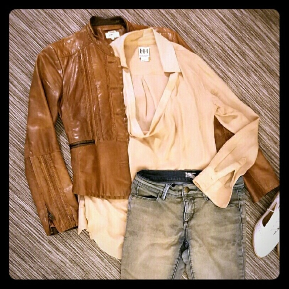June Western Leather Jacket Small!